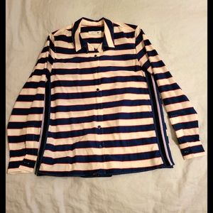 LACOSTE cotton & silk striped shirt size 38/Medium